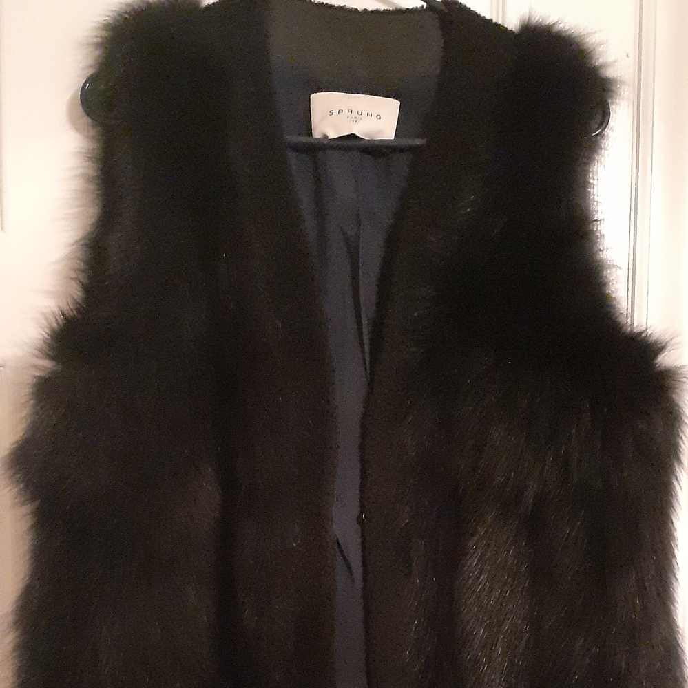 Sprung Blue fur Vest
